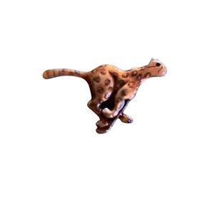 Antique AJMC Leopard Print Brooch